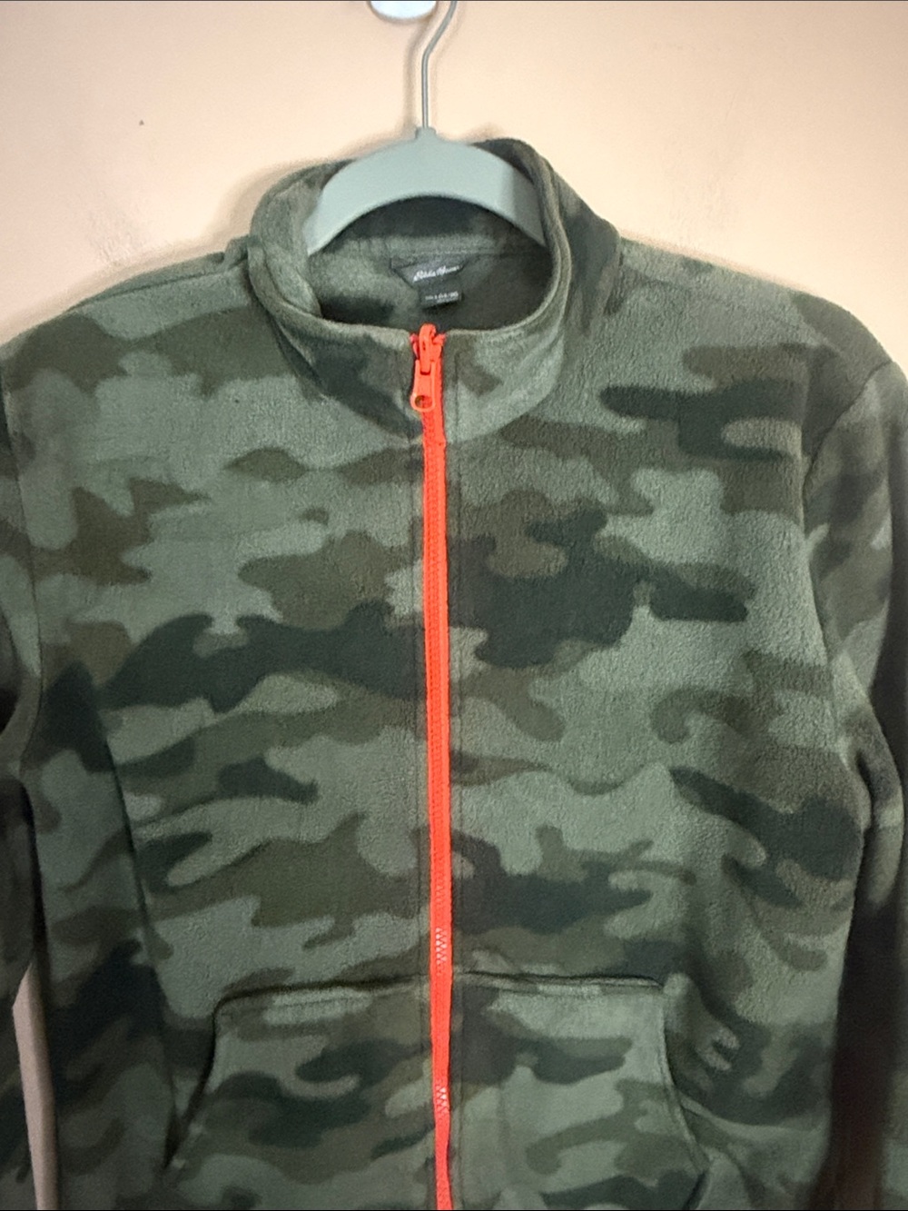 Eddie Bauer Kids Olive Green Fleece Pullover Hoodie - Picture 5 of 7